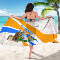Dutch Republic Netherlands Sarong Patriotism Vintage Heraldic Crest Floral Tulip