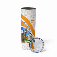 Dutch Republic Netherlands Skinny Tumbler Patriotism Vintage Heraldic Crest Floral Tulip