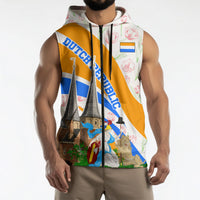 Dutch Republic Netherlands Sleeveless Zip Hoodie Patriotism Vintage Heraldic Crest Floral Tulip