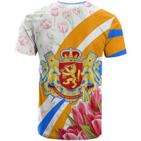 Dutch Republic Netherlands T Shirt Patriotism Vintage Heraldic Crest Floral Tulip