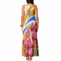 Dutch Republic Netherlands Tank Maxi Dress Patriotism Vintage Heraldic Crest Floral Tulip
