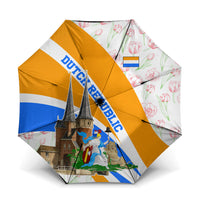 Dutch Republic Netherlands Umbrella Patriotism Vintage Heraldic Crest Floral Tulip