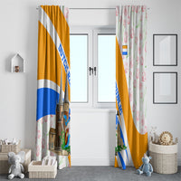 Dutch Republic Netherlands Window Curtain Patriotism Vintage Heraldic Crest Floral Tulip