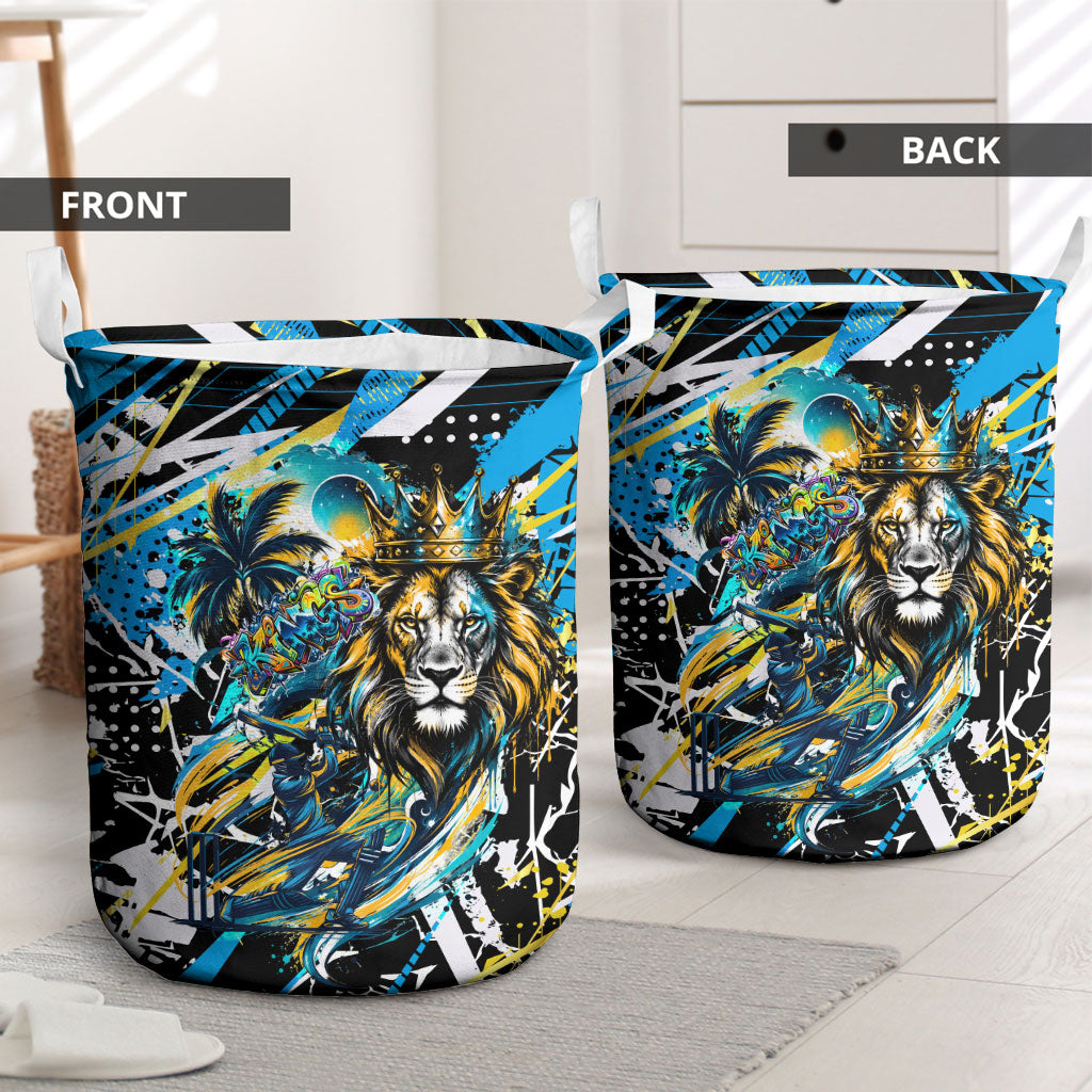 Saint Lucia Kings Cricket Laundry Basket Born To Lead Caribbean Cricket Graffiti Splash Art
