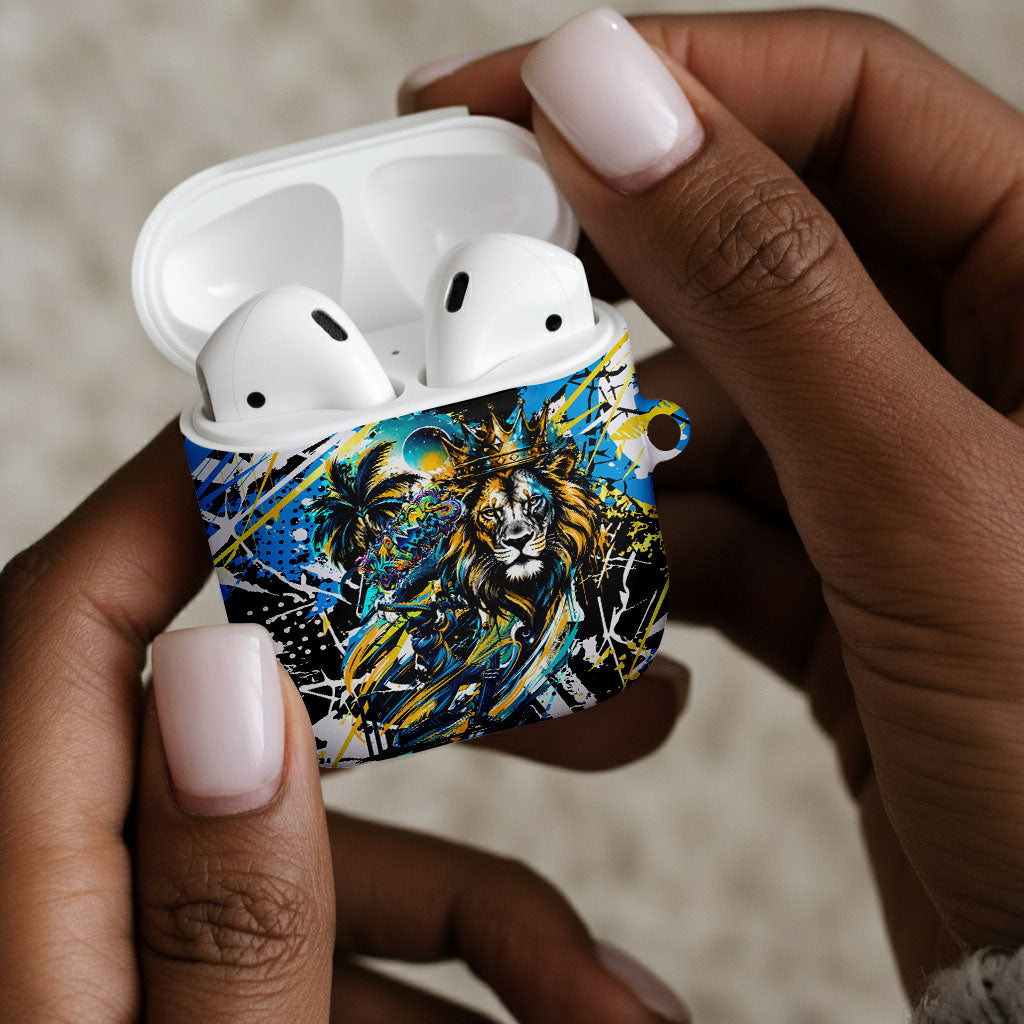 Saint Lucia Kings Cricket AirPods Case Born To Lead Caribbean Cricket Graffiti Splash Art