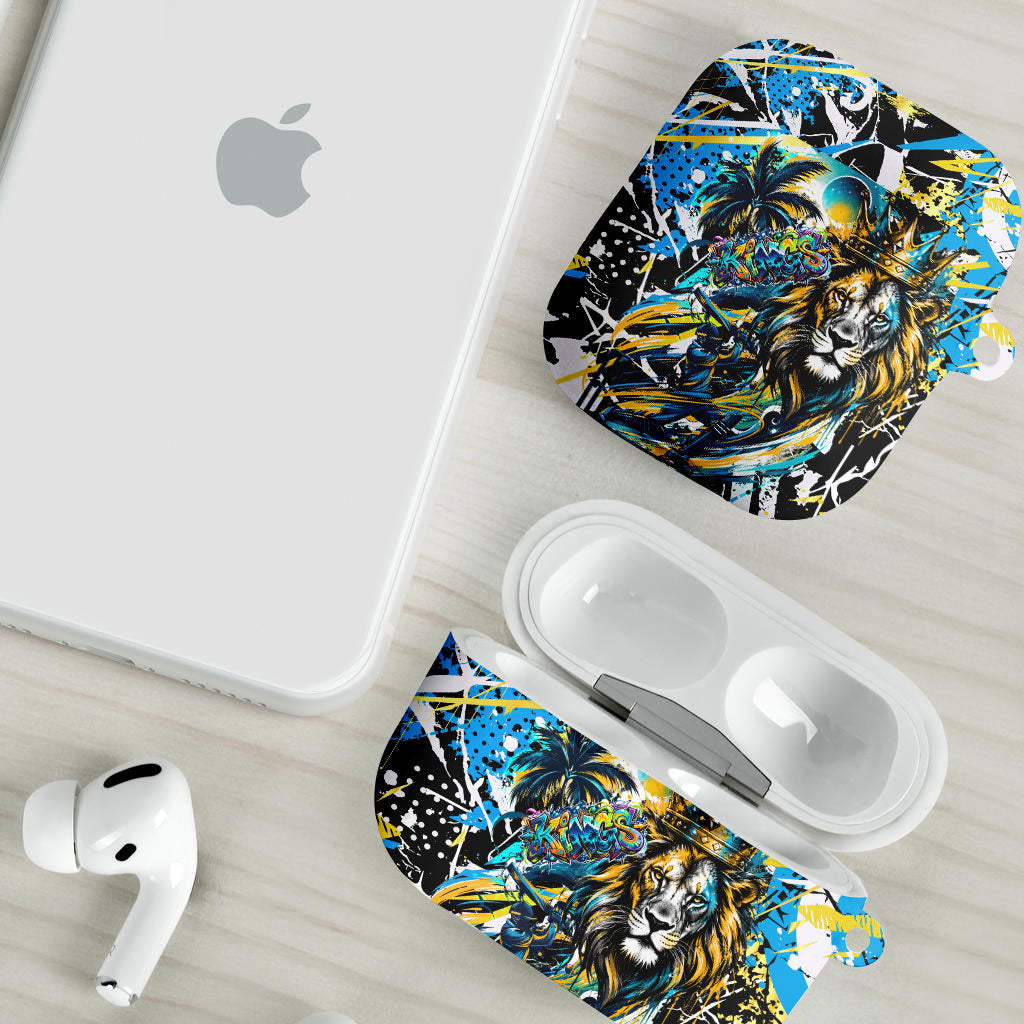 Saint Lucia Kings Cricket AirPods Case Born To Lead Caribbean Cricket Graffiti Splash Art