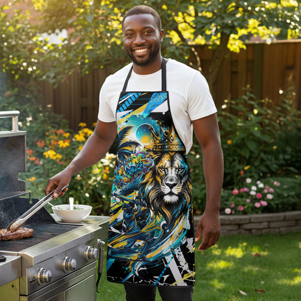 Saint Lucia Kings Cricket Apron Born To Lead Caribbean Cricket Graffiti Splash Art