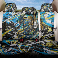 Saint Lucia Kings Cricket Back Car Seat Cover Born To Lead Caribbean Cricket Graffiti Splash Art