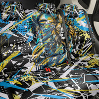 Saint Lucia Kings Cricket Back Car Seat Cover Born To Lead Caribbean Cricket Graffiti Splash Art