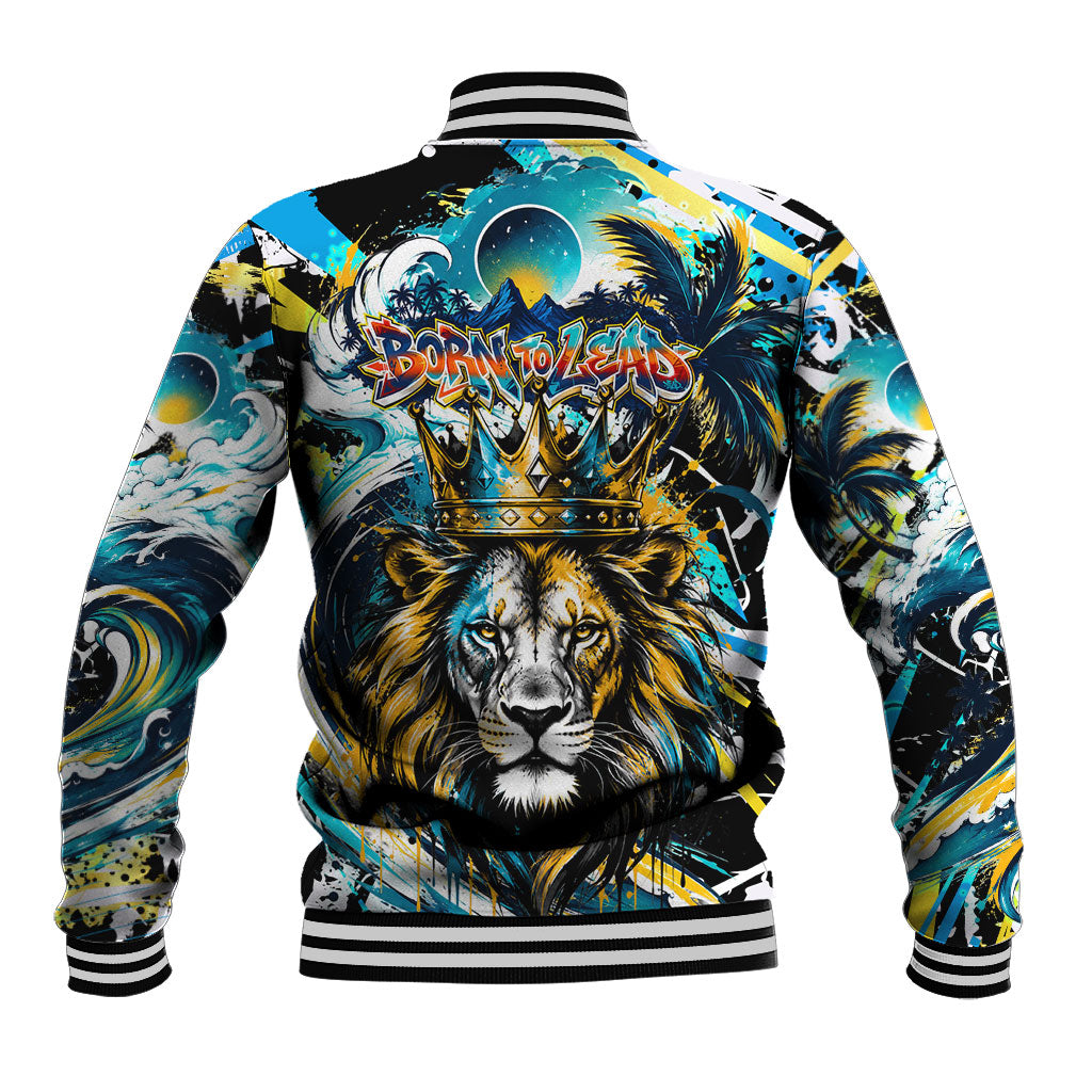 Saint Lucia Kings Cricket Baseball Jacket Born To Lead Caribbean Cricket Graffiti Splash Art