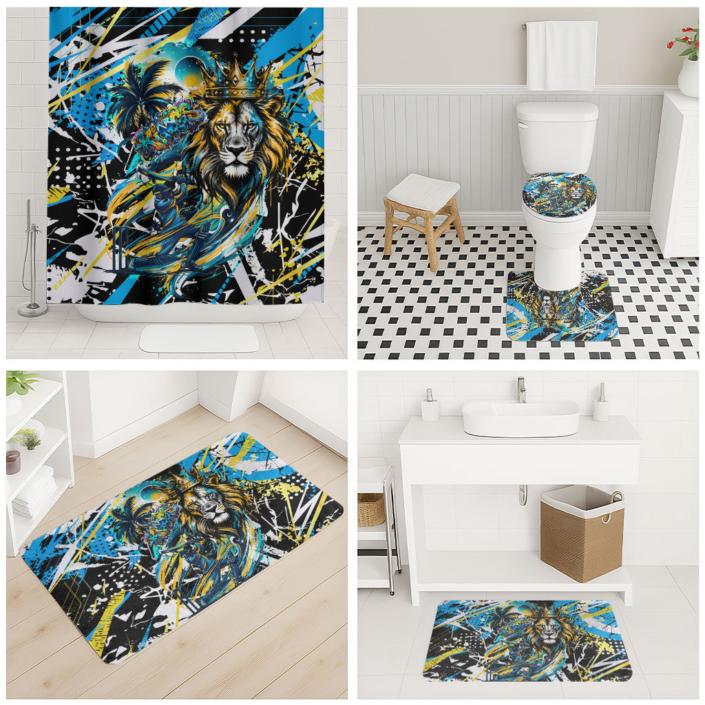 Saint Lucia Kings Cricket Bathroom Set Born To Lead Caribbean Cricket Graffiti Splash Art