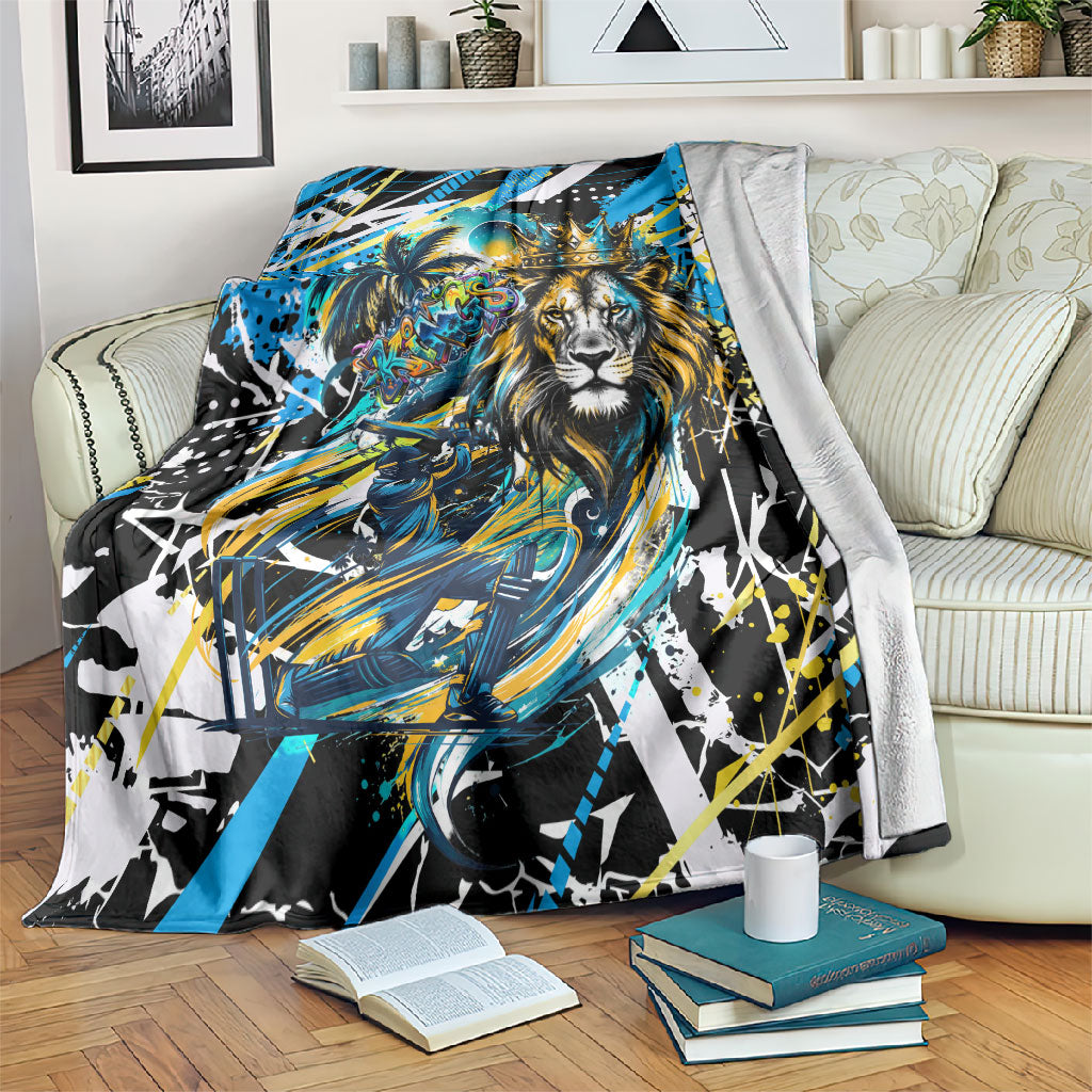 Saint Lucia Kings Cricket Blanket Born To Lead Caribbean Cricket Graffiti Splash Art