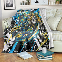 Saint Lucia Kings Cricket Blanket Born To Lead Caribbean Cricket Graffiti Splash Art