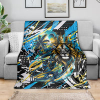 Saint Lucia Kings Cricket Blanket Born To Lead Caribbean Cricket Graffiti Splash Art
