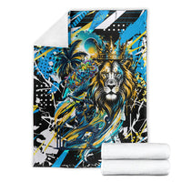 Saint Lucia Kings Cricket Blanket Born To Lead Caribbean Cricket Graffiti Splash Art