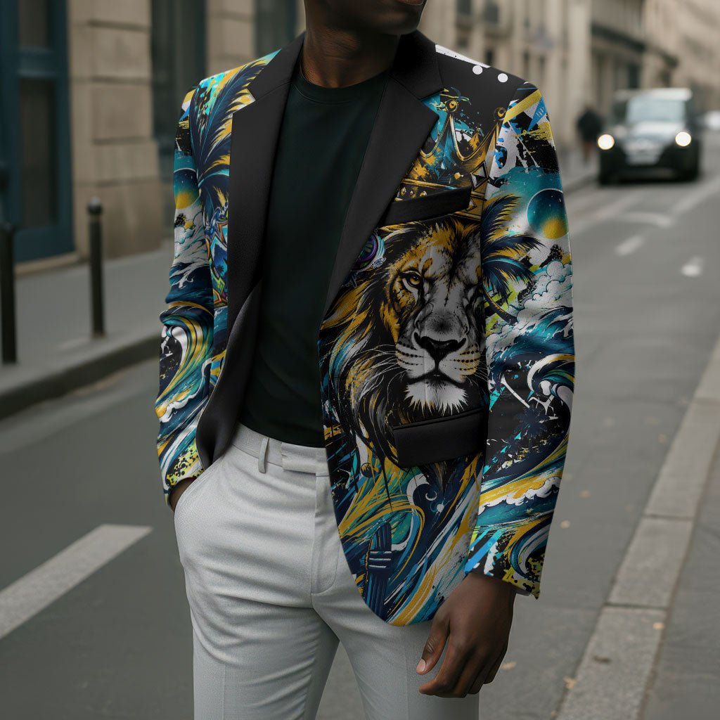 Saint Lucia Kings Cricket Blazer Born To Lead Caribbean Cricket Graffiti Splash Art