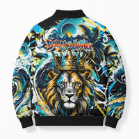 Saint Lucia Kings Cricket Bomber Puffer Jacket Born To Lead Caribbean Cricket Graffiti Splash Art