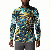 Saint Lucia Kings Cricket Button Sweatshirt Born To Lead Caribbean Cricket Graffiti Splash Art