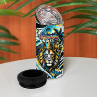 Saint Lucia Kings Cricket 4 in 1 Can Cooler Tumbler Born To Lead Caribbean Cricket Graffiti Splash Art