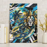 Saint Lucia Kings Cricket Canvas Wall Art Born To Lead Caribbean Cricket Graffiti Splash Art