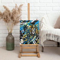 Saint Lucia Kings Cricket Canvas Wall Art Born To Lead Caribbean Cricket Graffiti Splash Art