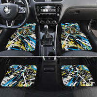 Saint Lucia Kings Cricket Car Mats Born To Lead Caribbean Cricket Graffiti Splash Art