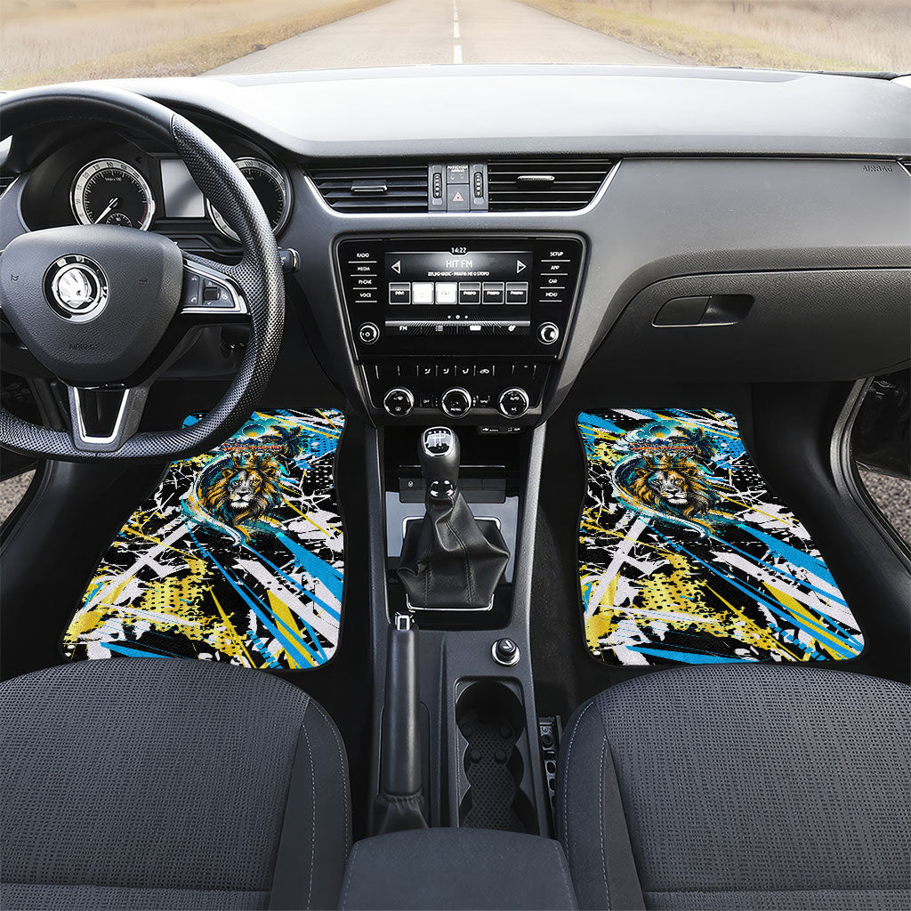 Saint Lucia Kings Cricket Car Mats Born To Lead Caribbean Cricket Graffiti Splash Art