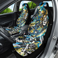 Saint Lucia Kings Cricket Car Seat Cover Born To Lead Caribbean Cricket Graffiti Splash Art