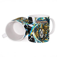 Saint Lucia Kings Cricket Ceramic Mug Born To Lead Caribbean Cricket Graffiti Splash Art