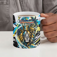 Saint Lucia Kings Cricket Ceramic Mug Born To Lead Caribbean Cricket Graffiti Splash Art