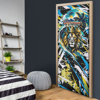 Saint Lucia Kings Cricket Door Cover Born To Lead Caribbean Cricket Graffiti Splash Art