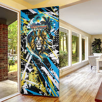Saint Lucia Kings Cricket Door Cover Born To Lead Caribbean Cricket Graffiti Splash Art