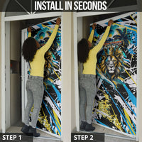 Saint Lucia Kings Cricket Door Cover Born To Lead Caribbean Cricket Graffiti Splash Art
