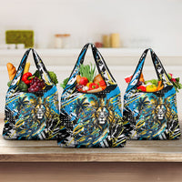 Saint Lucia Kings Cricket Grocery Bag Born To Lead Caribbean Cricket Graffiti Splash Art