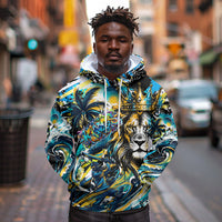 Saint Lucia Kings Cricket Hoodie Born To Lead Caribbean Cricket Graffiti Splash Art