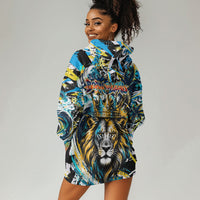 Saint Lucia Kings Cricket Hoodie Dress Born To Lead Caribbean Cricket Graffiti Splash Art