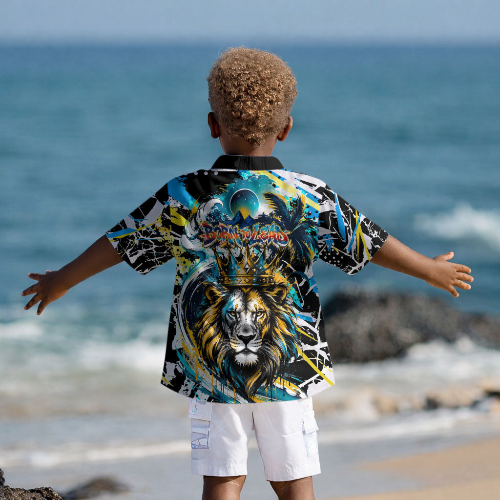 Saint Lucia Kings Cricket Kid Hawaiian Shirt Born To Lead Caribbean Cricket Graffiti Splash Art