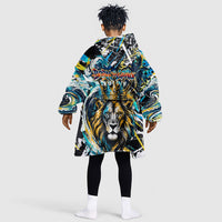 Saint Lucia Kings Cricket Kid Wearable Blanket Hoodie Born To Lead Caribbean Cricket Graffiti Splash Art