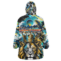 Saint Lucia Kings Cricket Kid Wearable Blanket Hoodie Born To Lead Caribbean Cricket Graffiti Splash Art