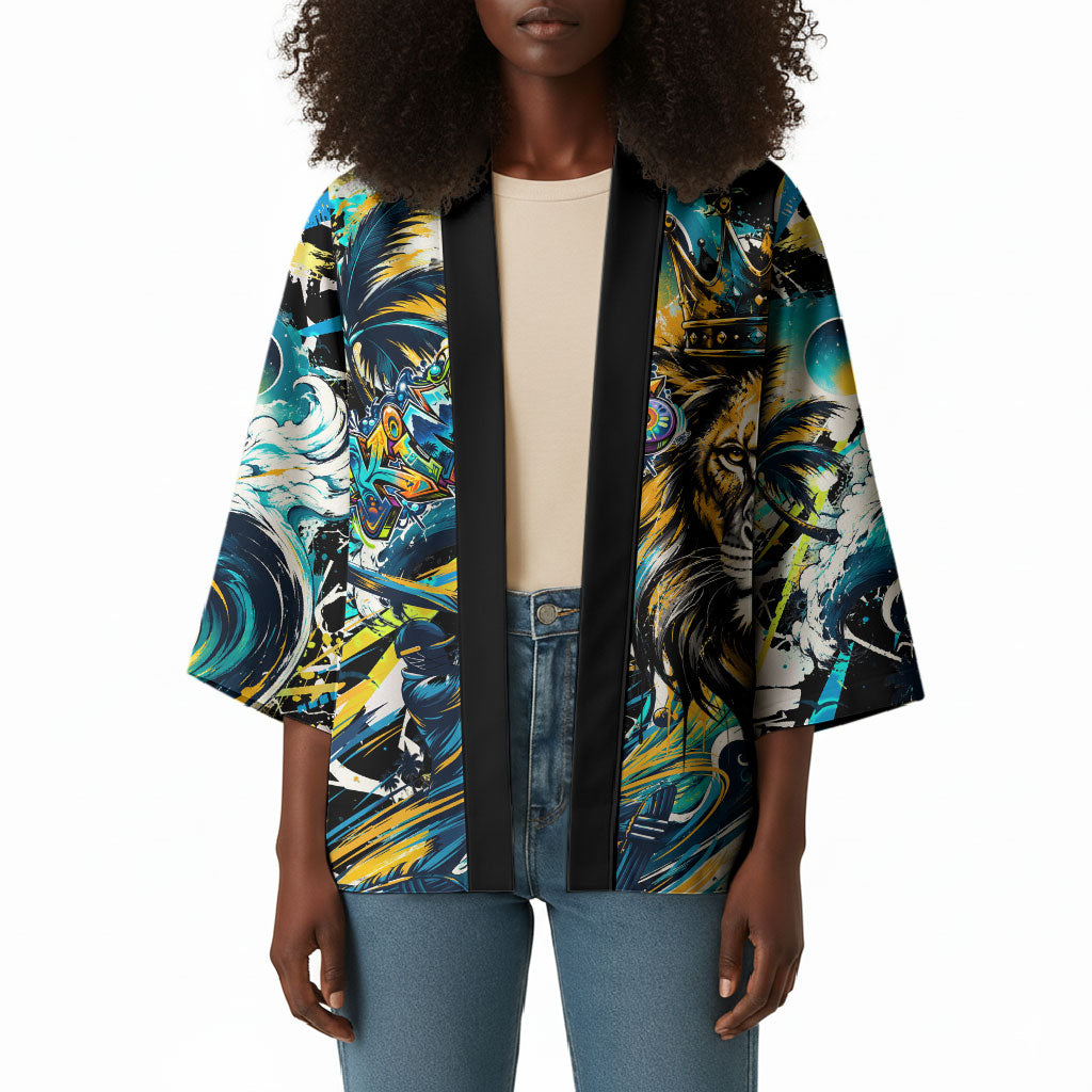 Saint Lucia Kings Cricket Kimono Born To Lead Caribbean Cricket Graffiti Splash Art