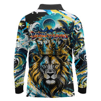 Saint Lucia Kings Cricket Long Sleeve Polo Shirt Born To Lead Caribbean Cricket Graffiti Splash Art