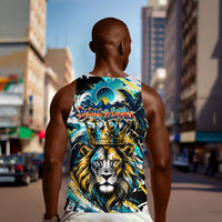 Saint Lucia Kings Cricket Men Tank Top Born To Lead Caribbean Cricket Graffiti Splash Art