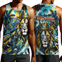 Saint Lucia Kings Cricket Men Tank Top Born To Lead Caribbean Cricket Graffiti Splash Art