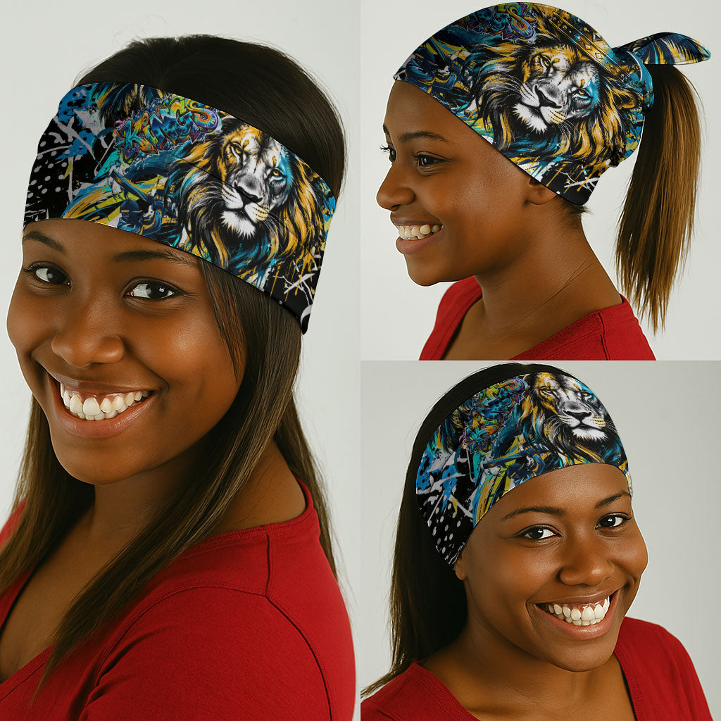 Saint Lucia Kings Cricket Neck Gaiter Born To Lead Caribbean Cricket Graffiti Splash Art