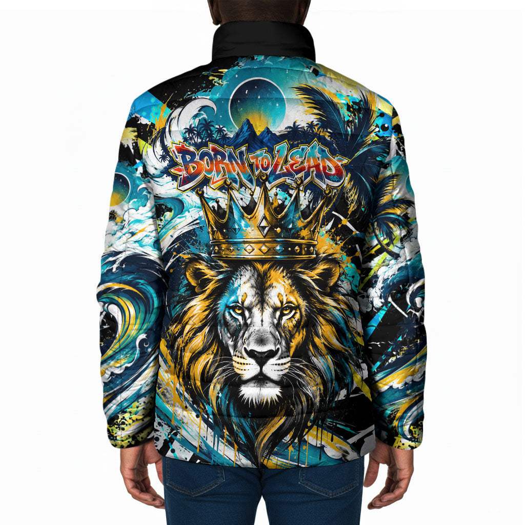 Saint Lucia Kings Cricket Padded Jacket Born To Lead Caribbean Cricket Graffiti Splash Art