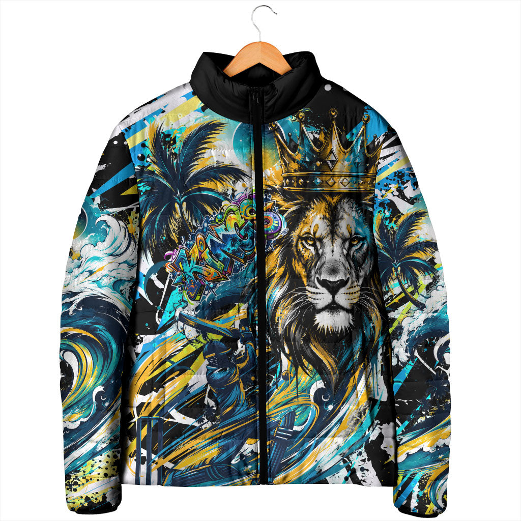 Saint Lucia Kings Cricket Padded Jacket Born To Lead Caribbean Cricket Graffiti Splash Art