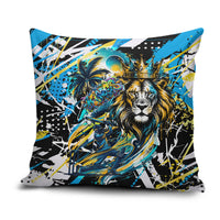 Saint Lucia Kings Cricket Pillow Cover Born To Lead Caribbean Cricket Graffiti Splash Art