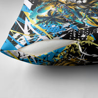 Saint Lucia Kings Cricket Pillow Cover Born To Lead Caribbean Cricket Graffiti Splash Art