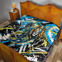 Saint Lucia Kings Cricket Quilt Born To Lead Caribbean Cricket Graffiti Splash Art