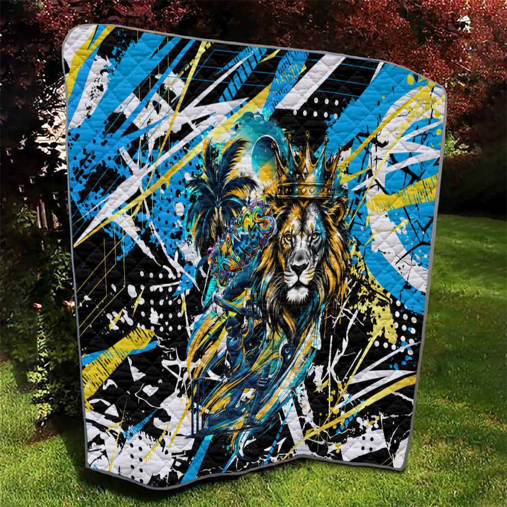 Saint Lucia Kings Cricket Quilt Born To Lead Caribbean Cricket Graffiti Splash Art
